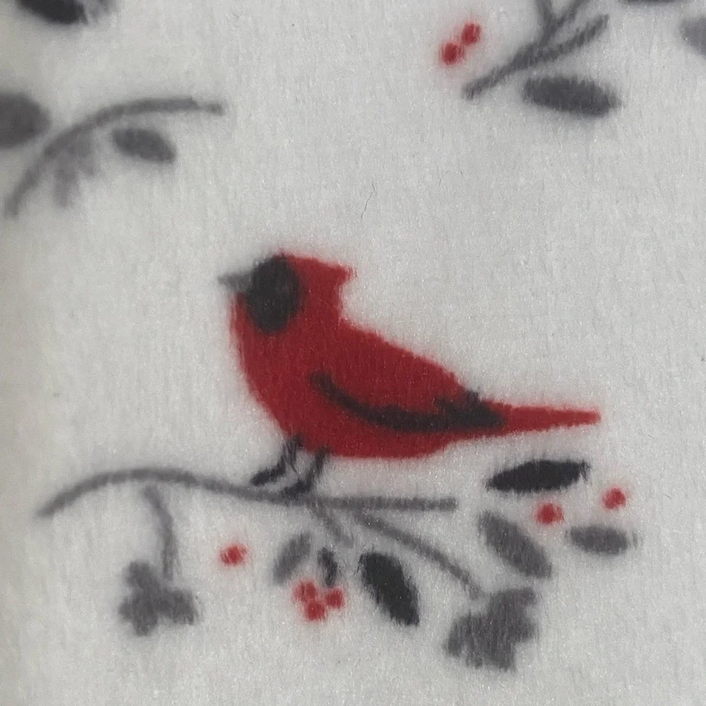 Aria Nightgown 3X White Red Cardinals Extremely Soft Long Sleeve Grannycore - Picture 7 of 9